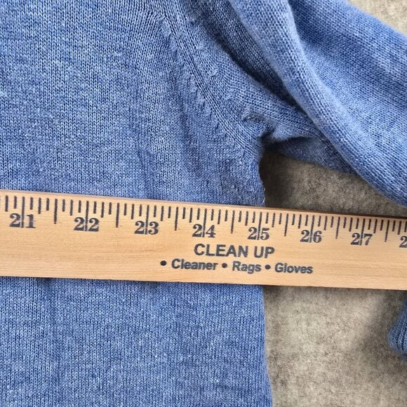 Falls Creek 2X Open Front Blue Cardigan Sweater Cotton/Viscose - Picture 7 of 7